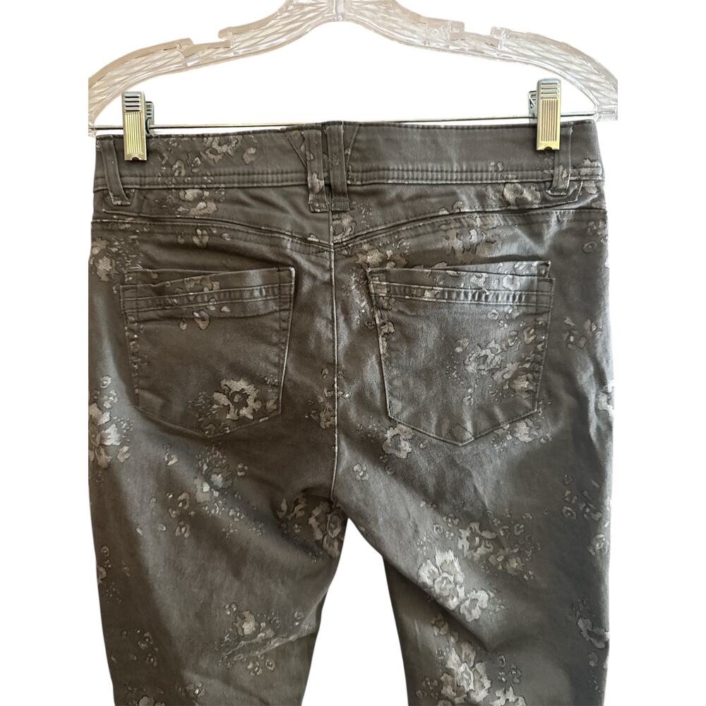 Democracy Women's Straight Leg Jeans - Olive Floral - Picture 2 of 8